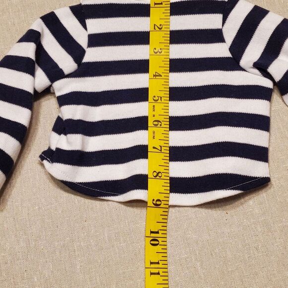 Lee Middleton Reborn Striped Black and White Baby Doll Top - Picture 4 of 8